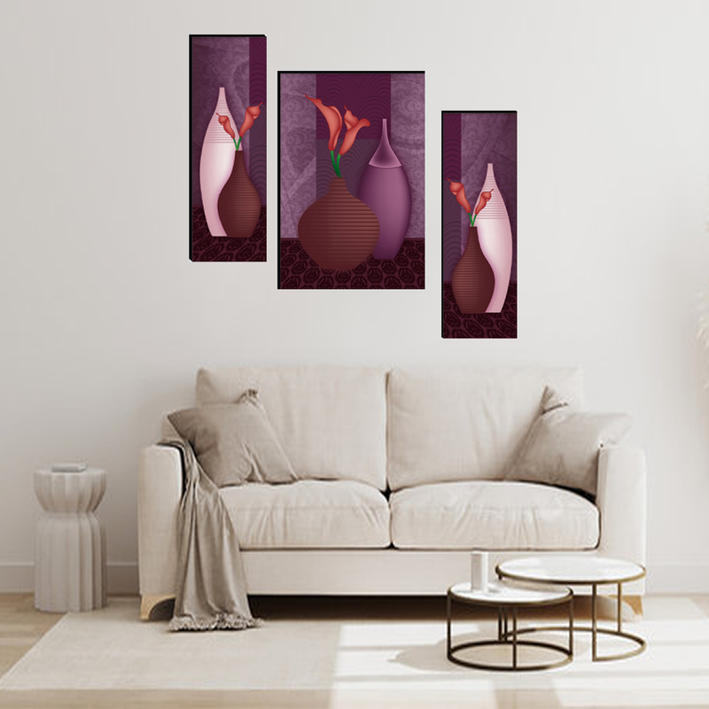 Set Of 3 Digital Wall Painting