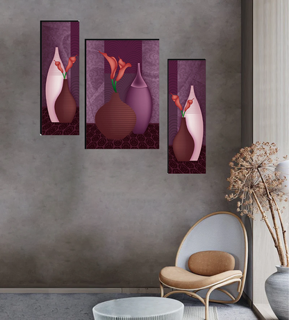 Set Of 3 Digital Wall Painting