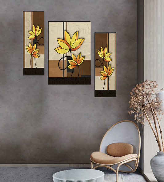 Set Of 3 Digital Wall Painting