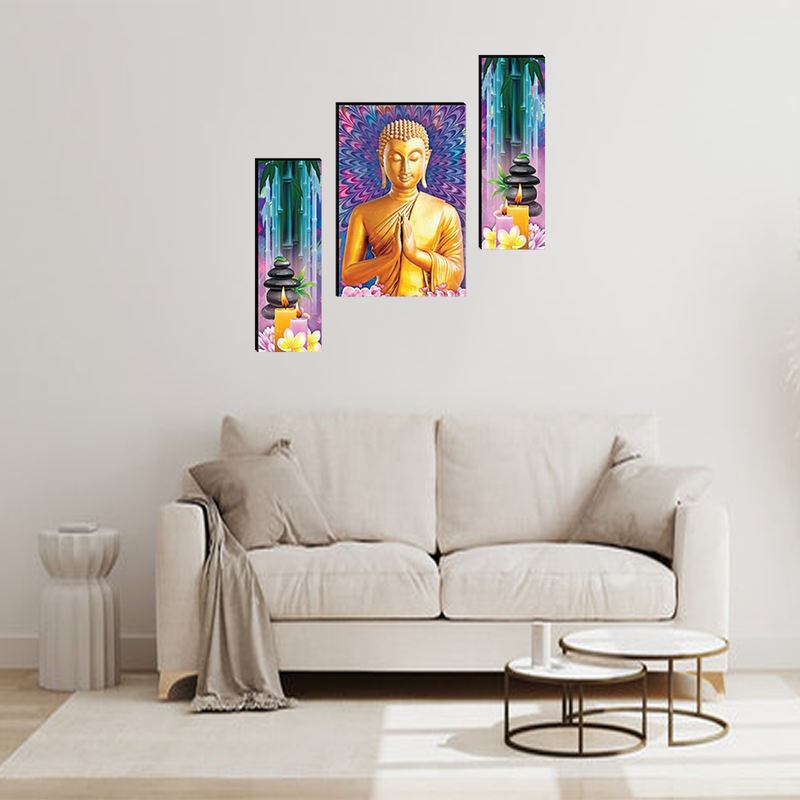 Set Of 3 Digital Wall Painting