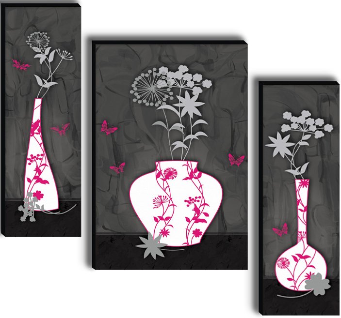 Set Of 3 Digital Wall Painting