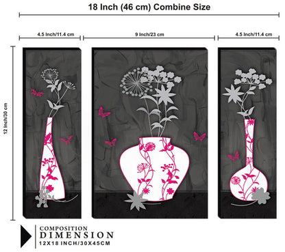 Set Of 3 Digital Wall Painting