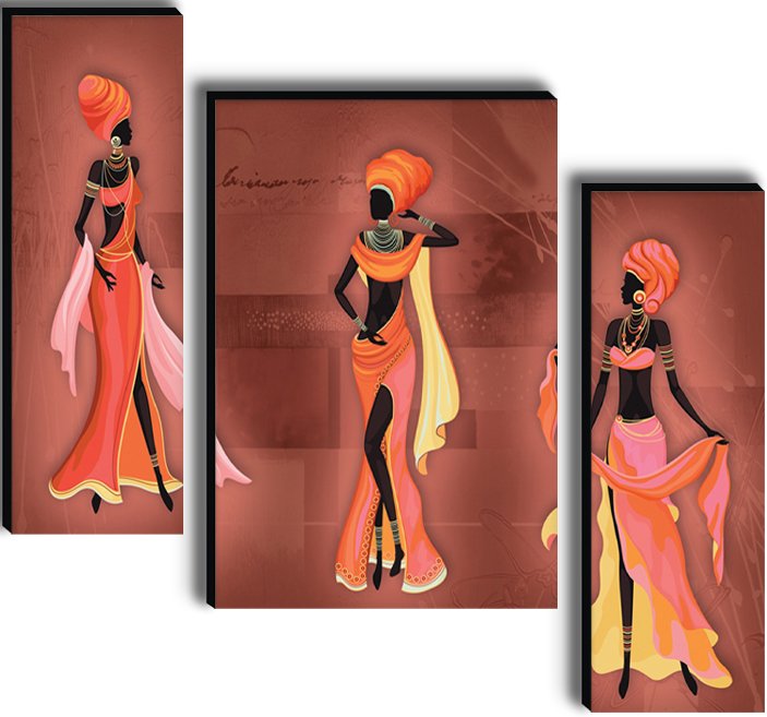 Set Of 3 Digital Wall Painting