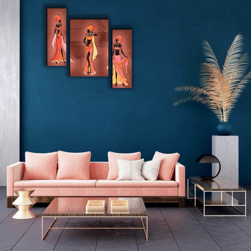 Set Of 3 Digital Wall Painting