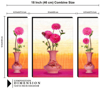 Set Of 3 Digital Wall Painting