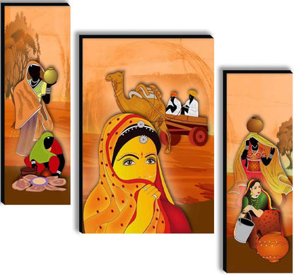 Set Of 3 Digital Wall Painting