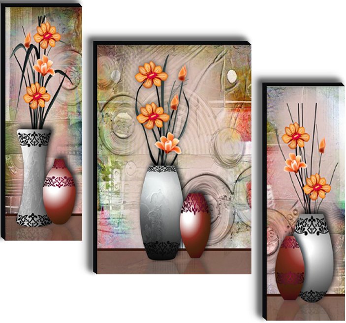 Set Of 3 Digital Wall Painting