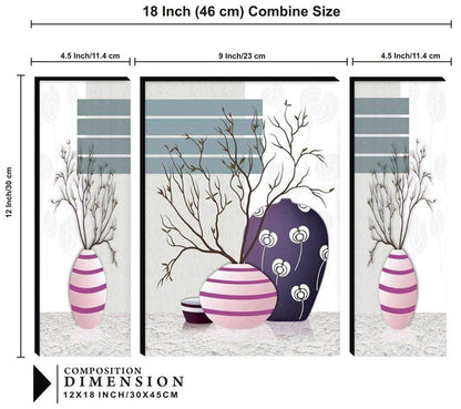 Set Of 3 Digital Wall Painting