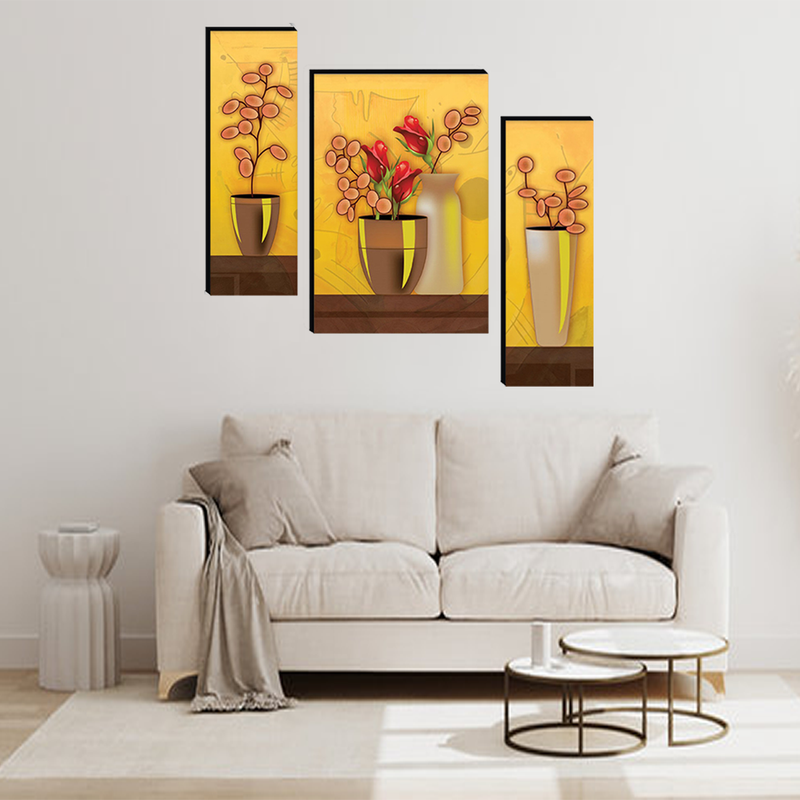 Set Of 3 Digital Wall Painting