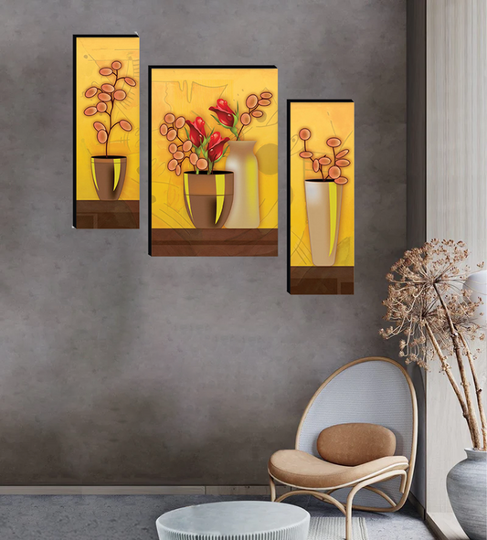 Set Of 3 Digital Wall Painting