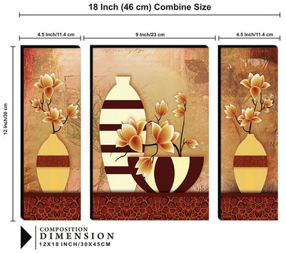 Set Of 3 Digital Wall Painting