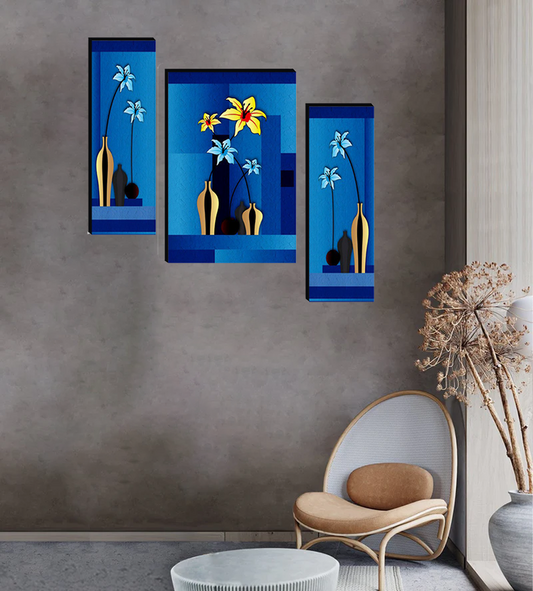 Set Of 3 Digital Wall Painting