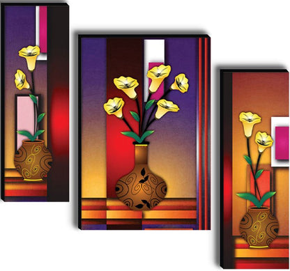Set Of 3 Digital Wall Painting