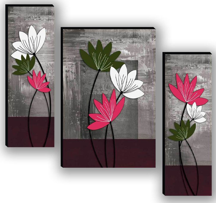 Set Of 3 Digital Wall Painting