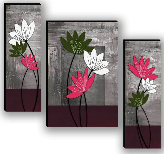 Set Of 3 Digital Wall Painting