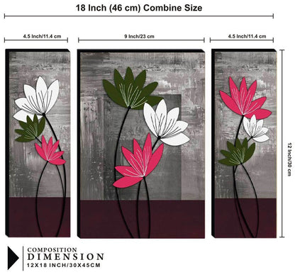 Set Of 3 Digital Wall Painting