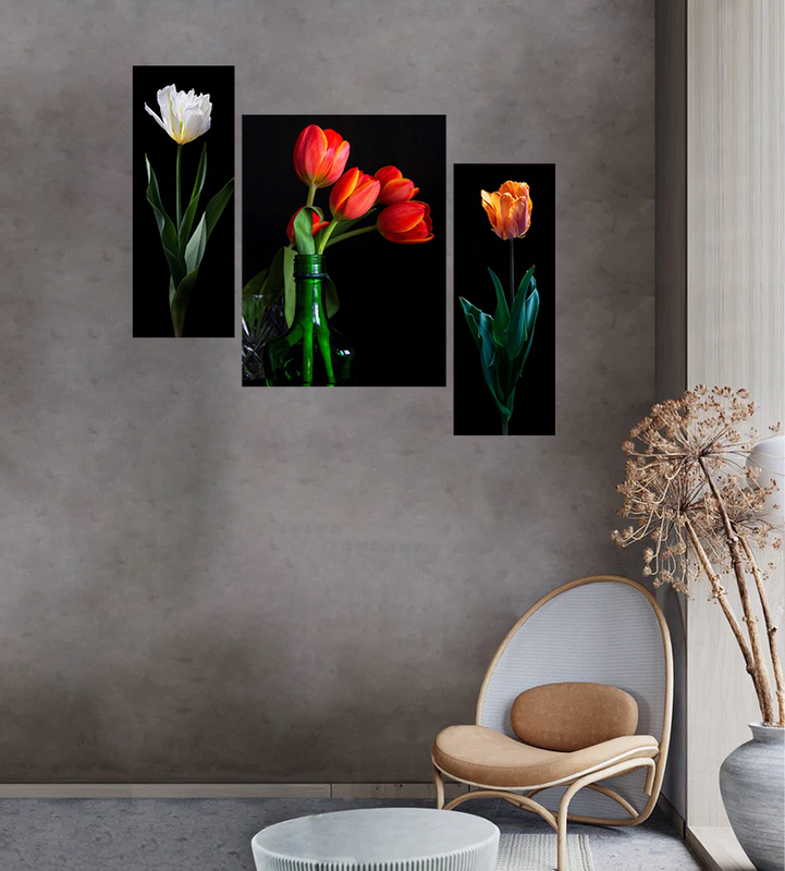 Set Of 3 Digital Wall Painting