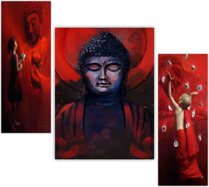 Set Of 3 Digital Wall Painting
