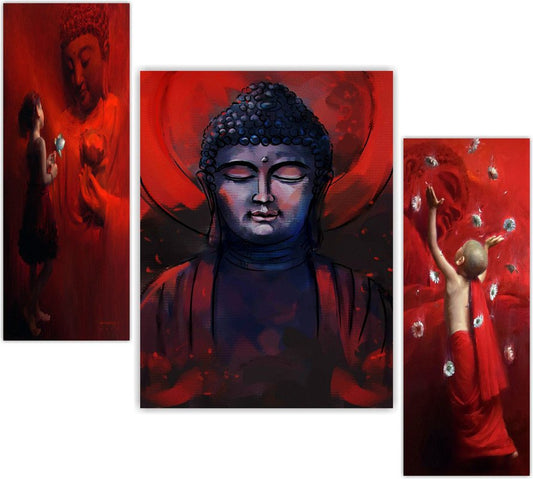 Set Of 3 Digital Wall Painting