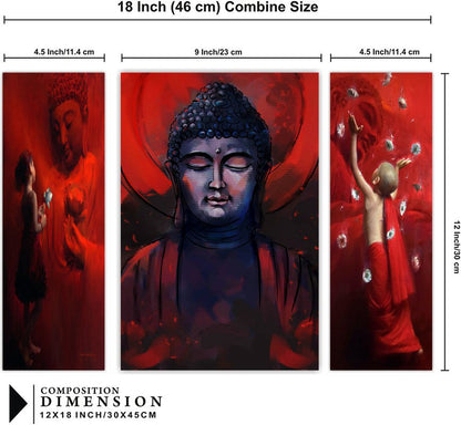 Set Of 3 Digital Wall Painting