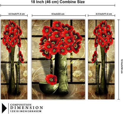 Set Of 3 Digital Wall Painting