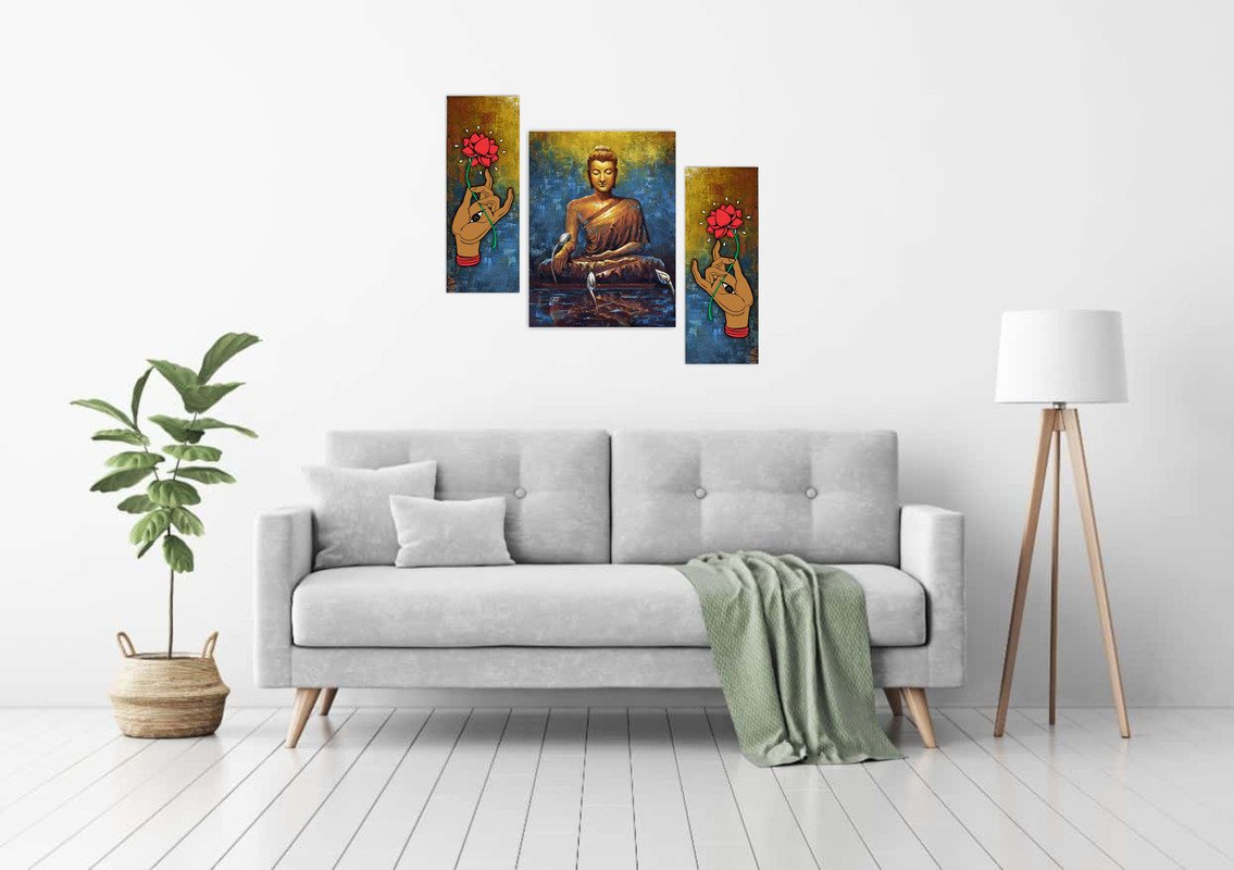 Set Of 3 Digital Wall Painting