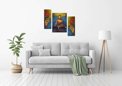 Set Of 3 Digital Wall Painting