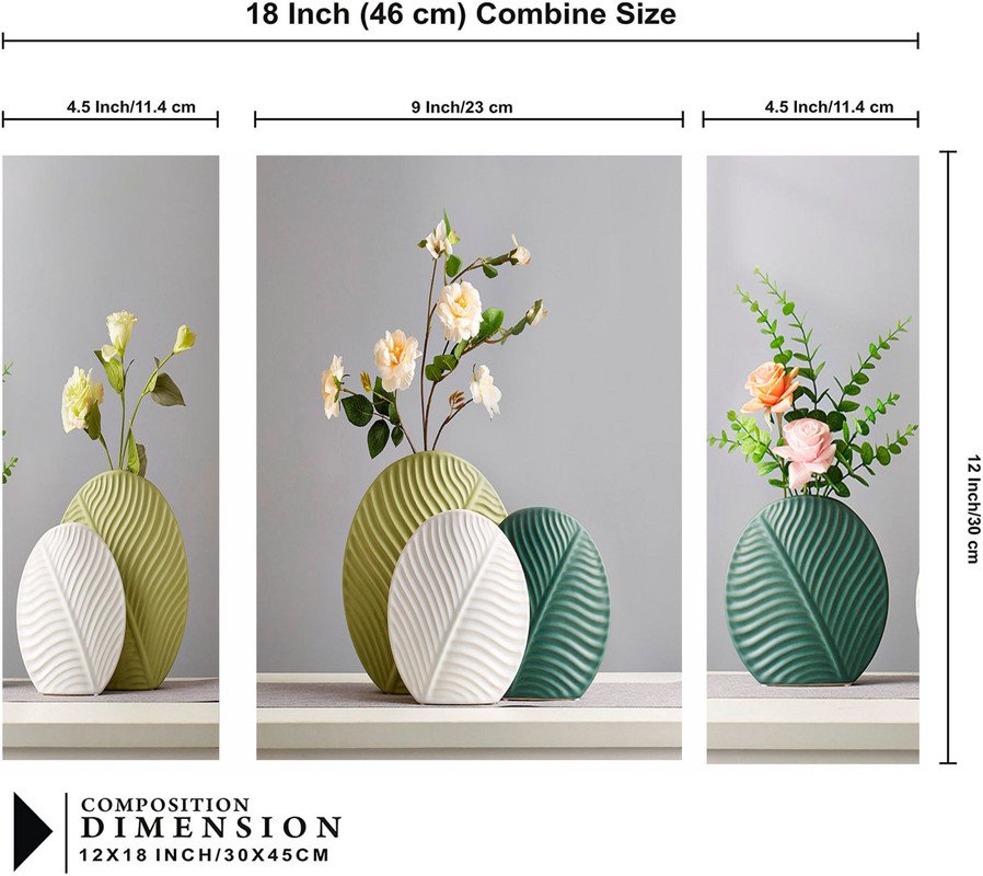 Set Of 3 Digital Wall Painting