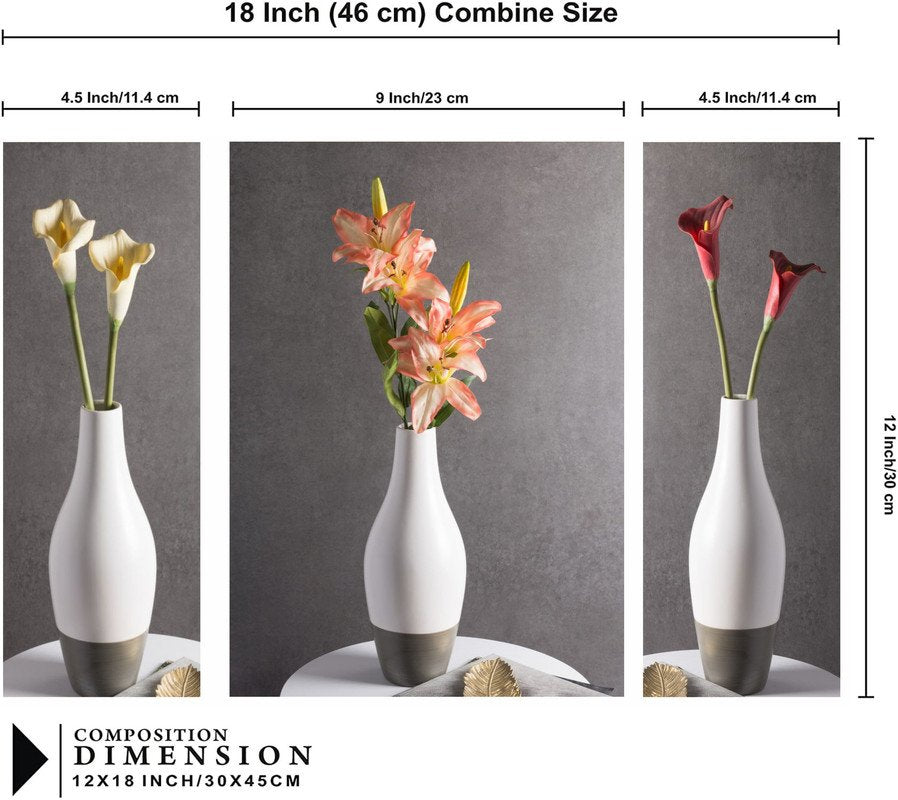 Set Of 3 Digital Wall Painting