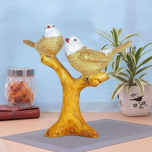 Resin Handcrafted Birds Couple On Tree Showpiece Bird Statue For Home Dcor Living Room Bedroom Table Top Antique Garden Decoration Items