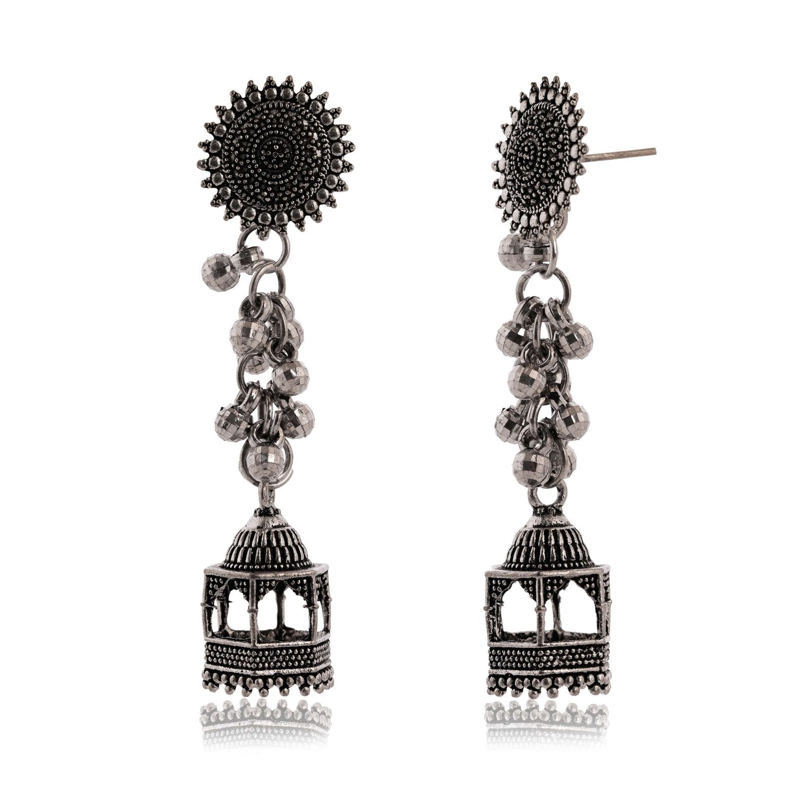 Women’s Indian Bollywood Stylish AZ838-OXidised Drop Dangles Earrings Traditional Ethnic Jhumka/Jhumki Earrings for Women