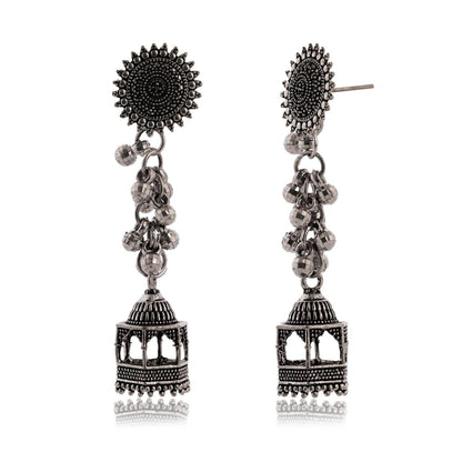 Women’s Indian Bollywood Stylish AZ838-OXidised Drop Dangles Earrings Traditional Ethnic Jhumka/Jhumki Earrings for Women