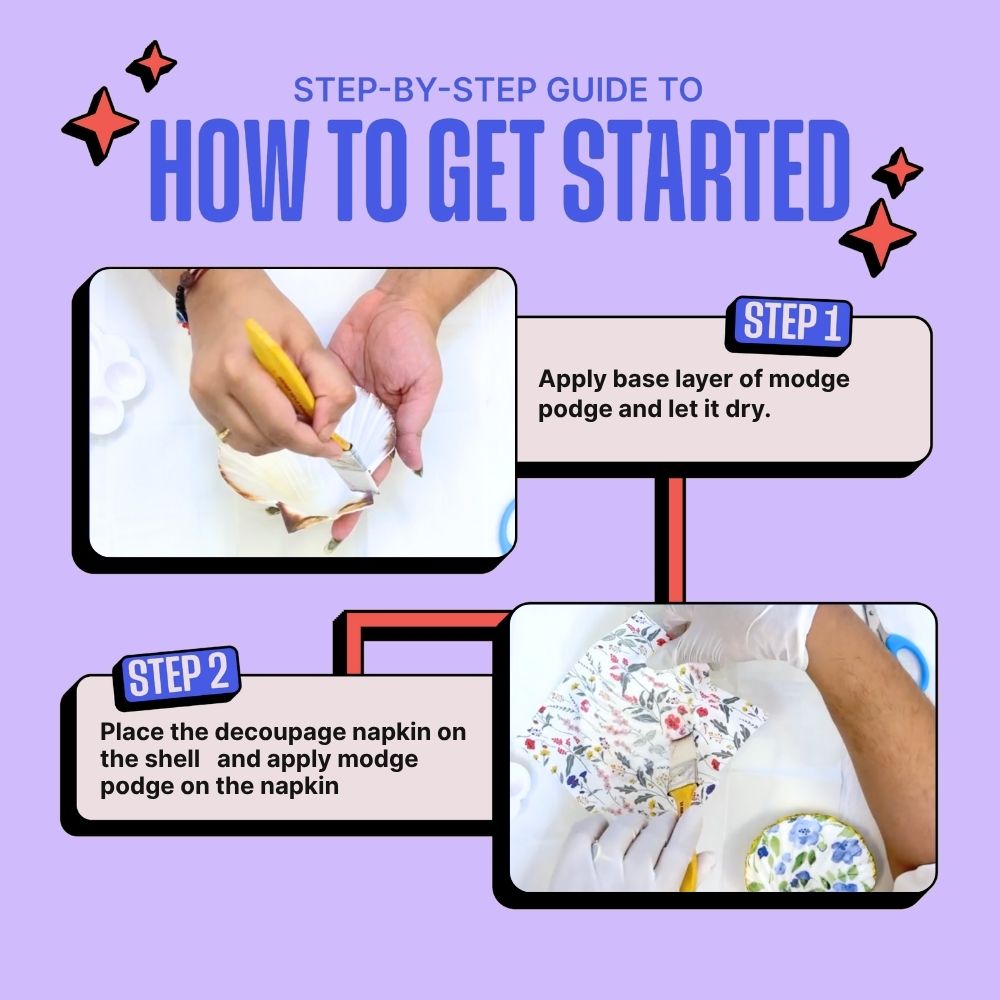 DIY Decoupage Shells Kit