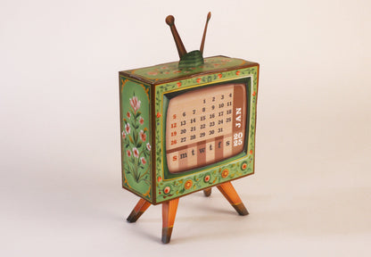 Mini TV Desk Calendar 2025 DIY Paper Craft Kit