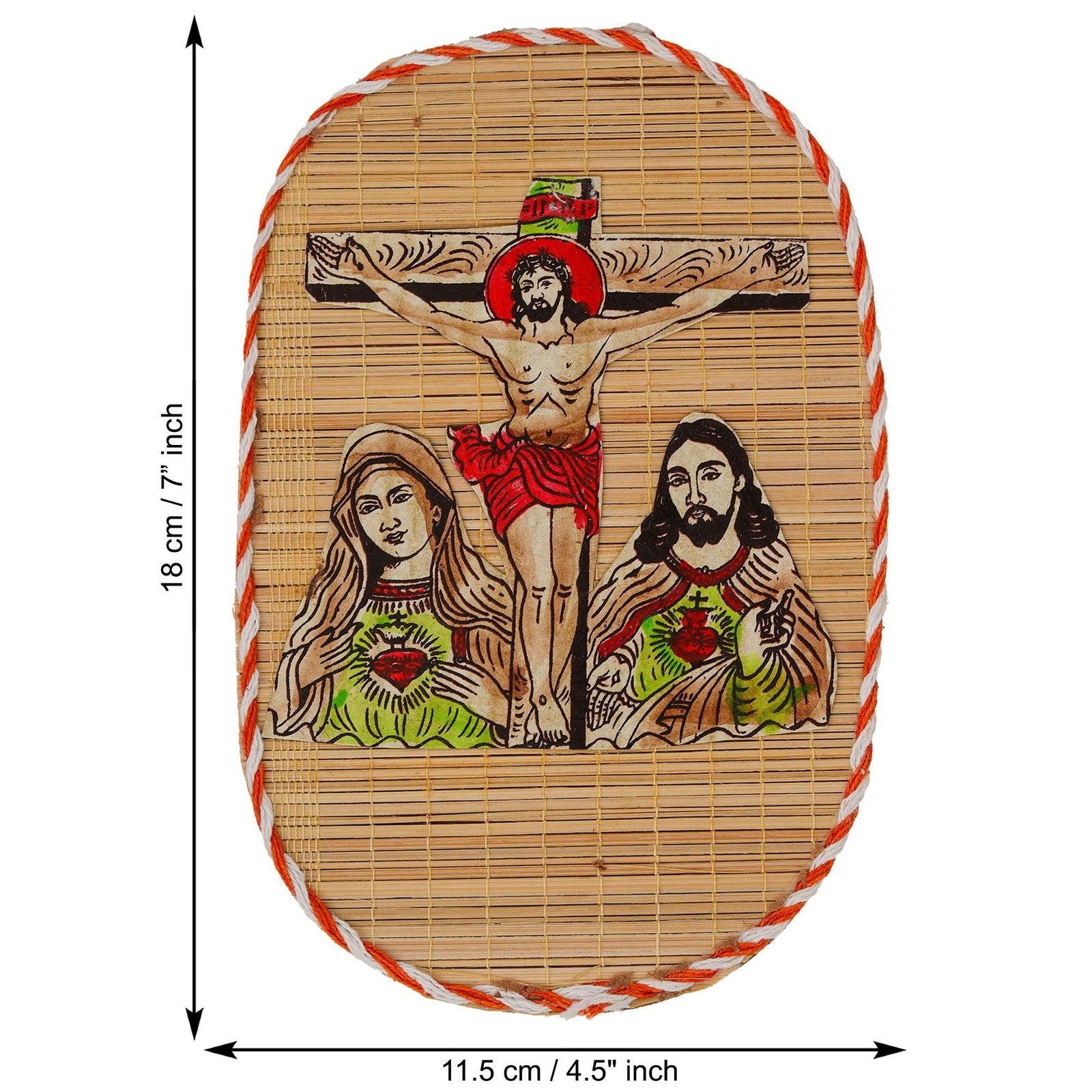 Jesus And Mother Marry Bamboo Design Hand Crafted Modern Interior Wall Hangings