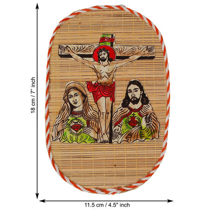 Jesus And Mother Marry Bamboo Design Hand Crafted Modern Interior Wall Hangings