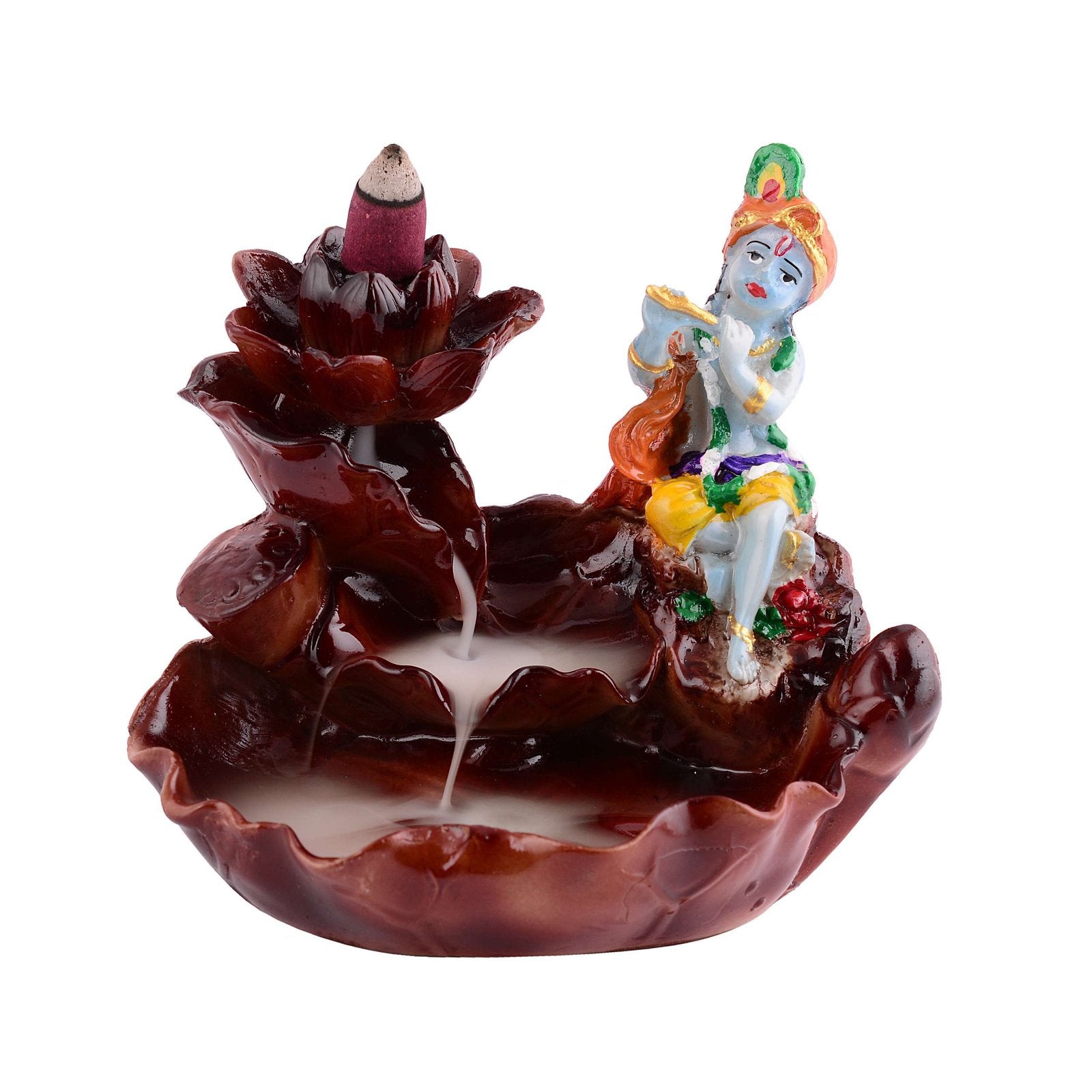 Krishna Smoke Fountain Incense Burner Backflow Incense Idol Gift Item/Gift Item