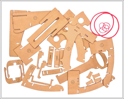 Wooden Self-Building Ball Shooter Archery Toy