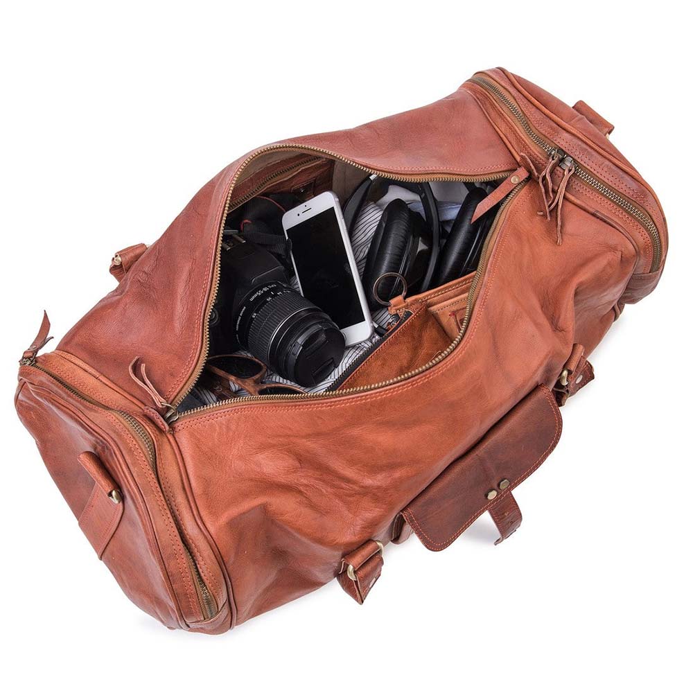 CraftShades 22 Inch leather duffle bag