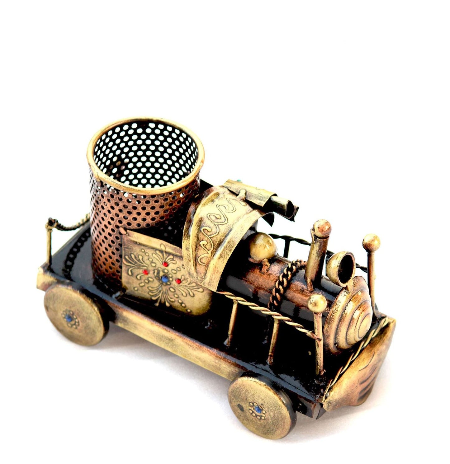 Brass Train Pen Holder