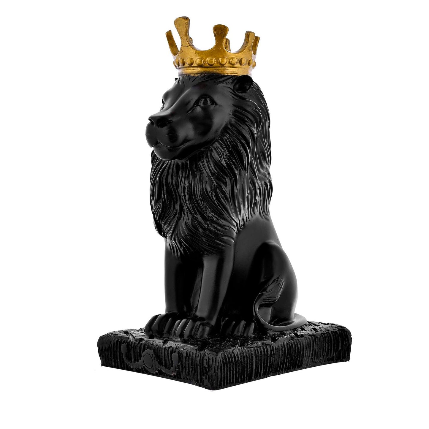 Lion Statue with Crown Sculpture