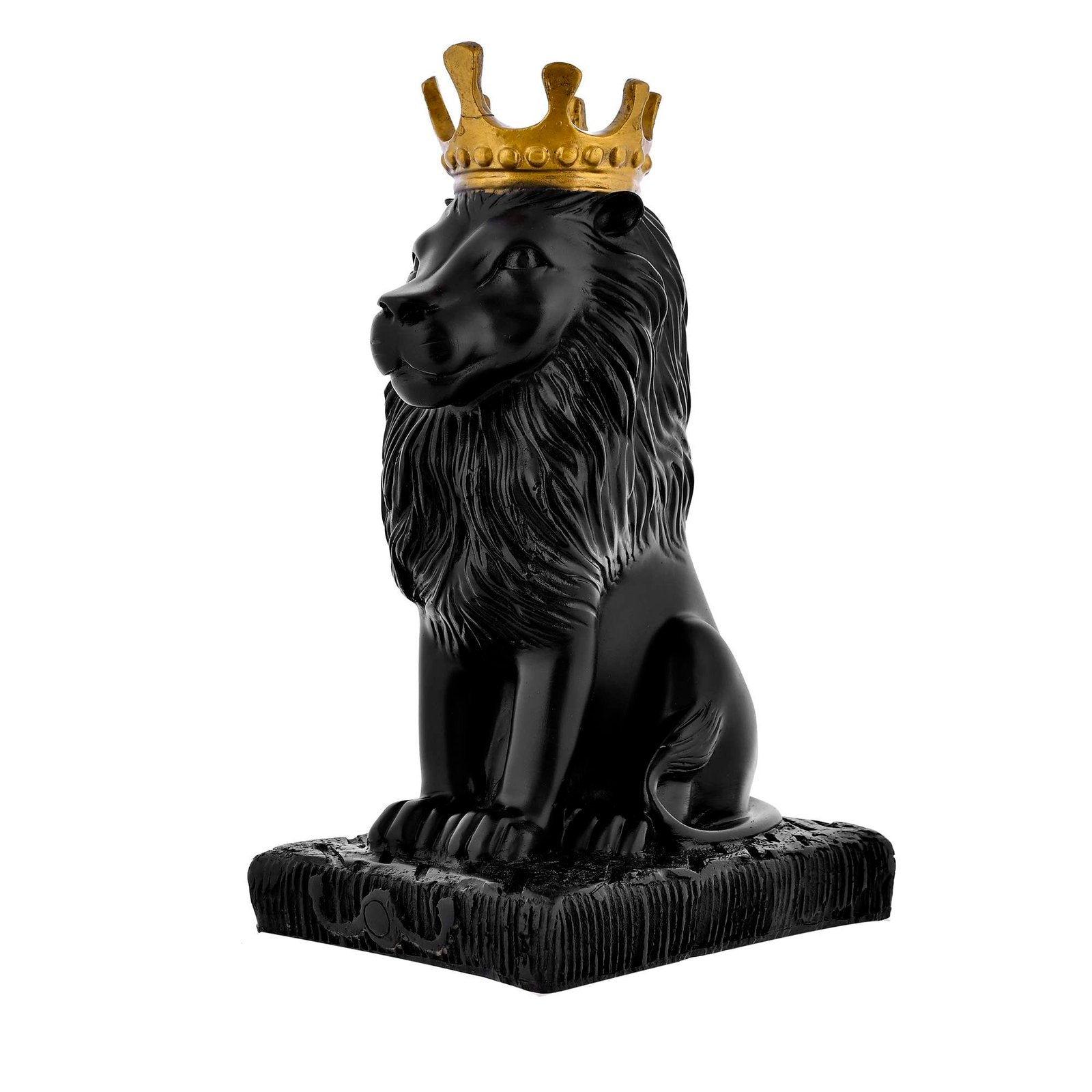Lion Statue with Crown Sculpture