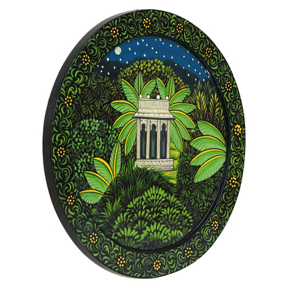 Traditional Pichwai Painting: A House in the Jungle Paradise