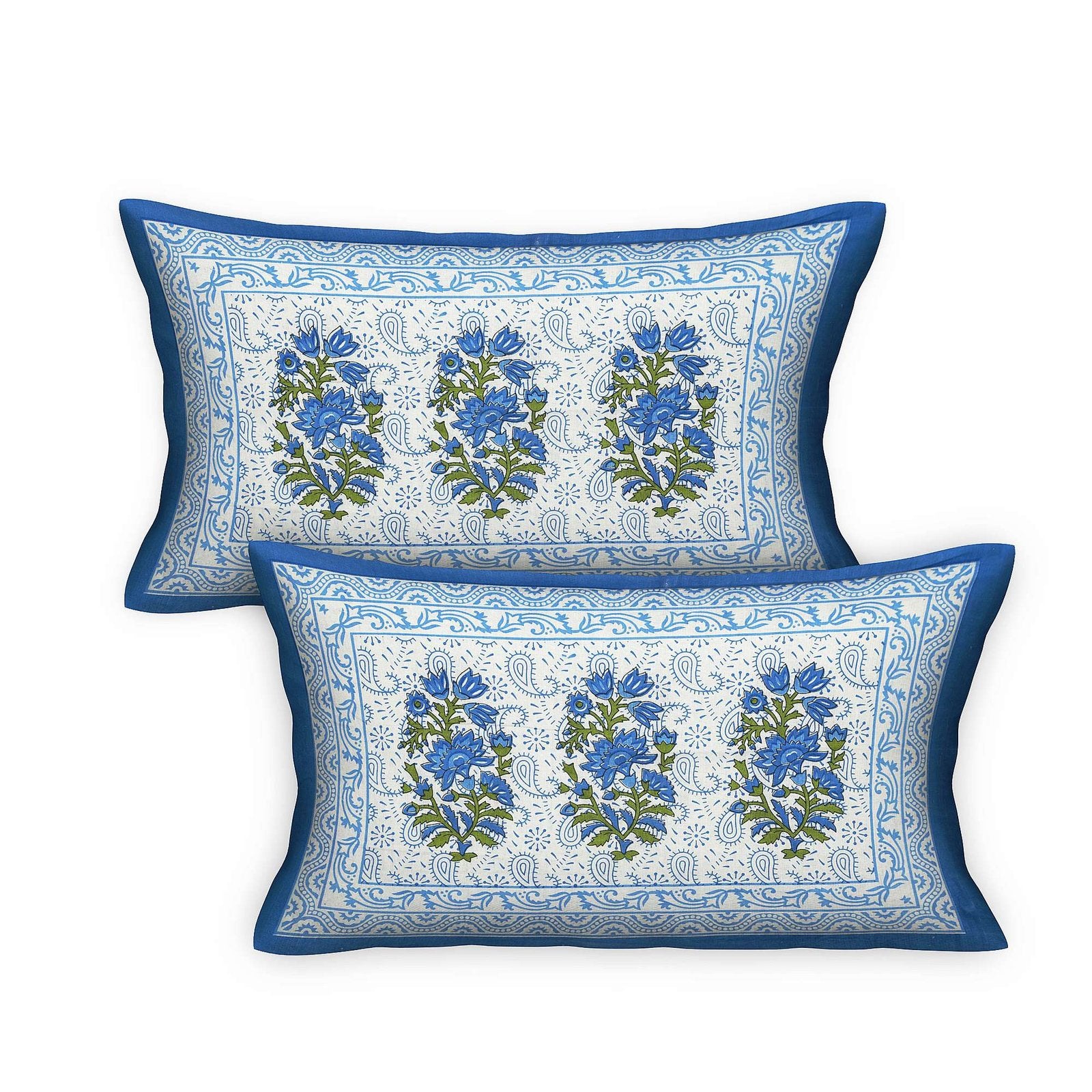 100% Pure Cotton Traditional Printed Bedsheet for Double Bed King Size Bedsheet with 2 Pillow Covers