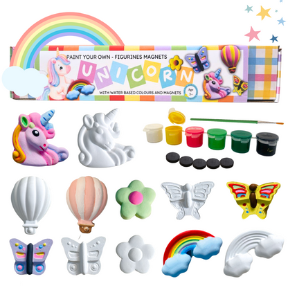 Paint Your Own unicorn Ceramic Magnets