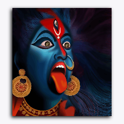 Kali Maa Anger Bloody Mouth