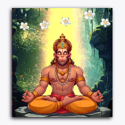 Meditating Hanuman