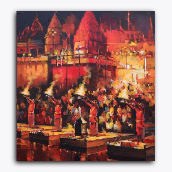 Ganga Aarti Night View- Ghat