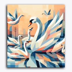 Swans Abstract