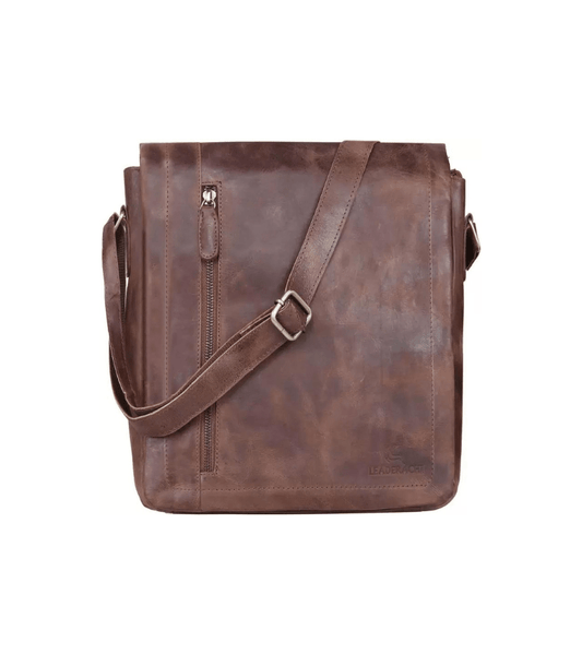 Craftshades – 9*11 Inch Men Brown Messenger Bag | 100% Genuine Leather